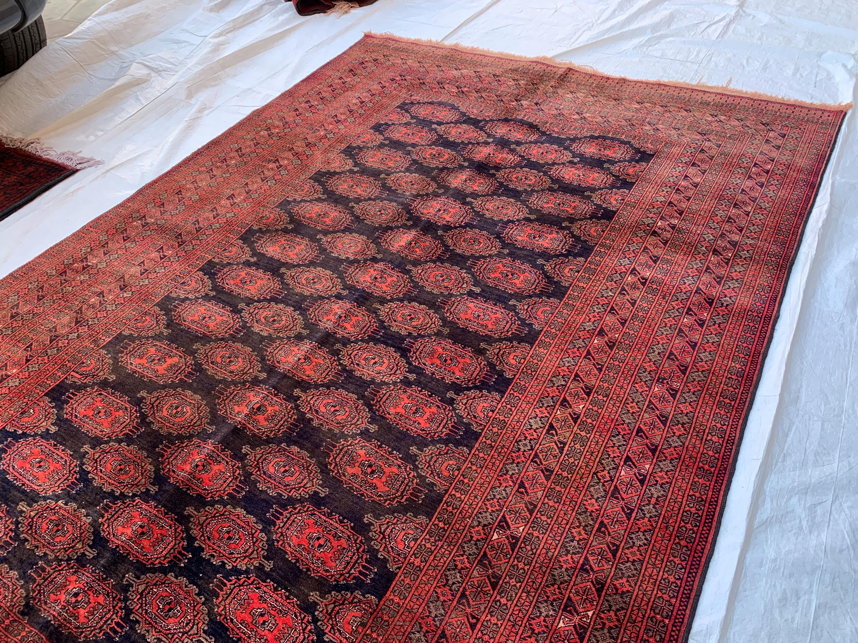 6x10 Vintage Sabika Naksha Rug –Handwoven Oriental Carpet, Tribal Geometric Wool Rug, Boho Decor, Large Area Rug, Collectible Rug 293x197cm