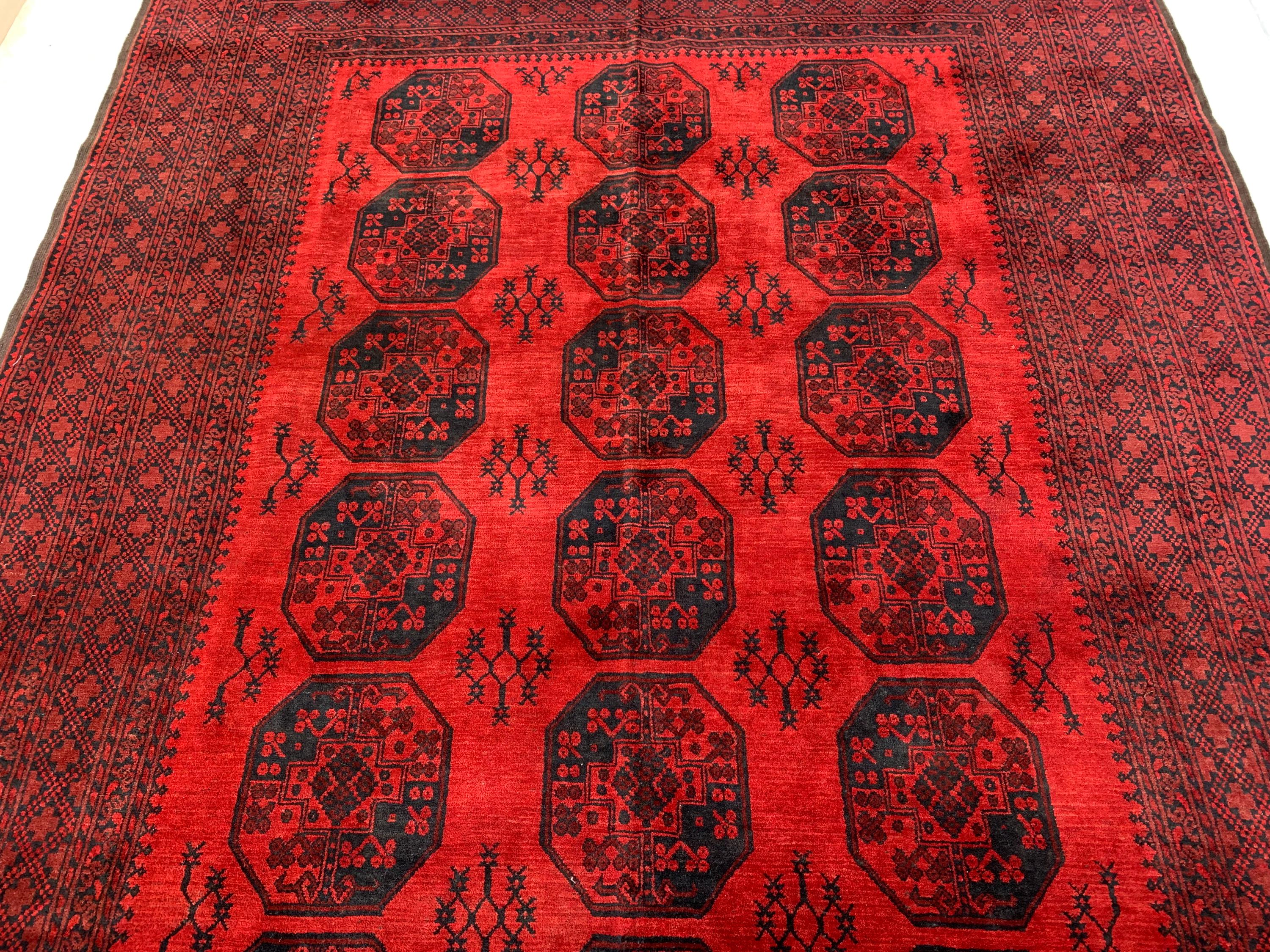 Vintage Filpie Rug 7x10Ft –Handwoven Tribal Wool Area Rug, Geometric Oriental Carpet, Boho Home Decor, Collectible Unique Rug 298x196cm
