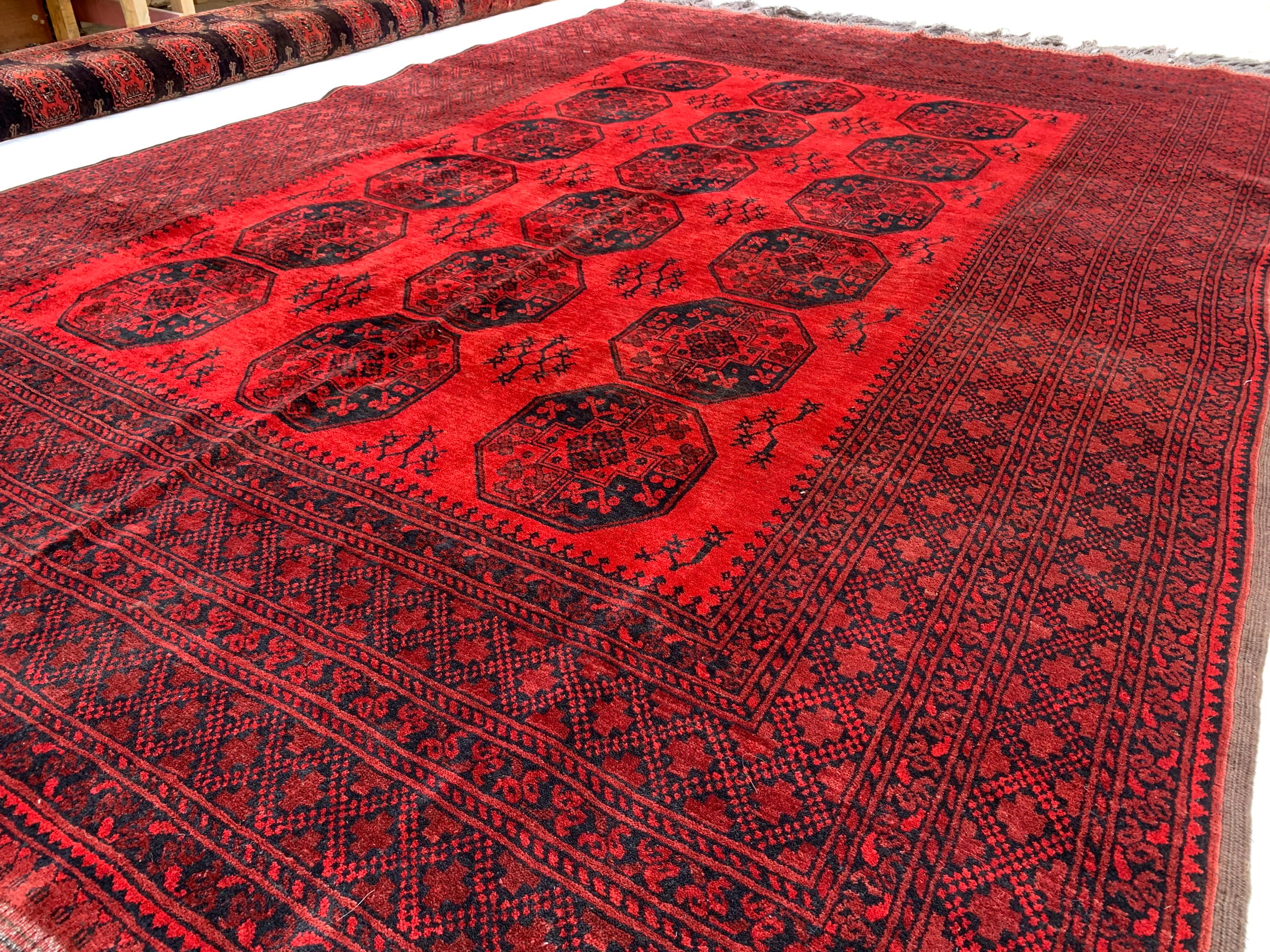 Vintage Filpie Rug 7x10Ft –Handwoven Tribal Wool Area Rug, Geometric Oriental Carpet, Boho Home Decor, Collectible Unique Rug 298x196cm