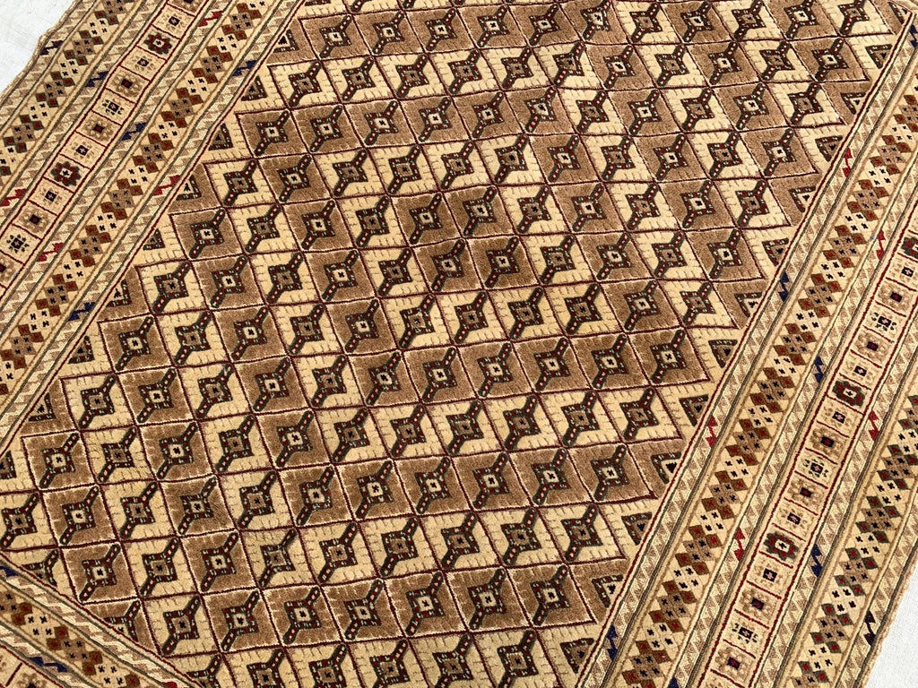 4'9x6'3ft, Herati Kilim Rug – Handmade Flatweave Wool Area Carpet | Persian Tribal Geometric Boho Decor | Large Woven Rug for Living Room