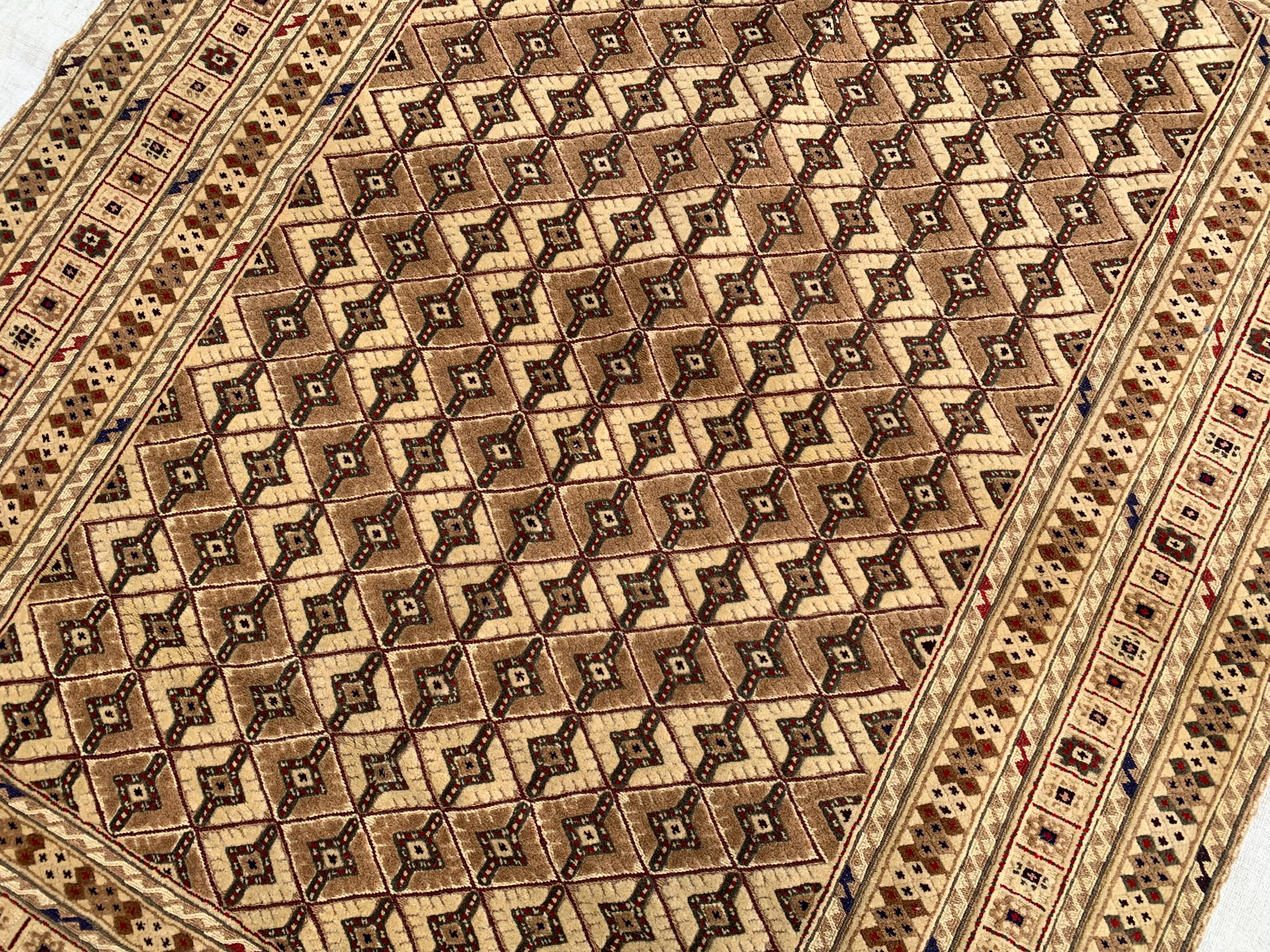 4'9x6'3ft, Herati Kilim Rug – Handmade Flatweave Wool Area Carpet | Persian Tribal Geometric Boho Decor | Large Woven Rug for Living Room