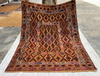 5x6ft, Tribal Kilim Rug – Handmade Wool Flatweave Persian Geometric Carpet | Boho Ethnic Area Rug for Living Room, Entryway or Wall Decor