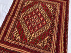 Handwoven Tribal Traditional Afghan Rug, 5.4x4.4ft, Turkmen Wool Area Rug, Rug for bedroom, Office, Boho home decor