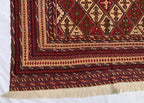 Handwoven Tribal Traditional Afghan Rug, 5.4x4.4ft, Turkmen Wool Area Rug, Rug for bedroom, Office, Boho home decor