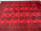 Rare Collector's Piece, Antique Elephant Footprint Rug – 6.9x9.3ft Handwoven Afghan Tribal Carpet, Vintage Wool Oriental Rug 280x204cm