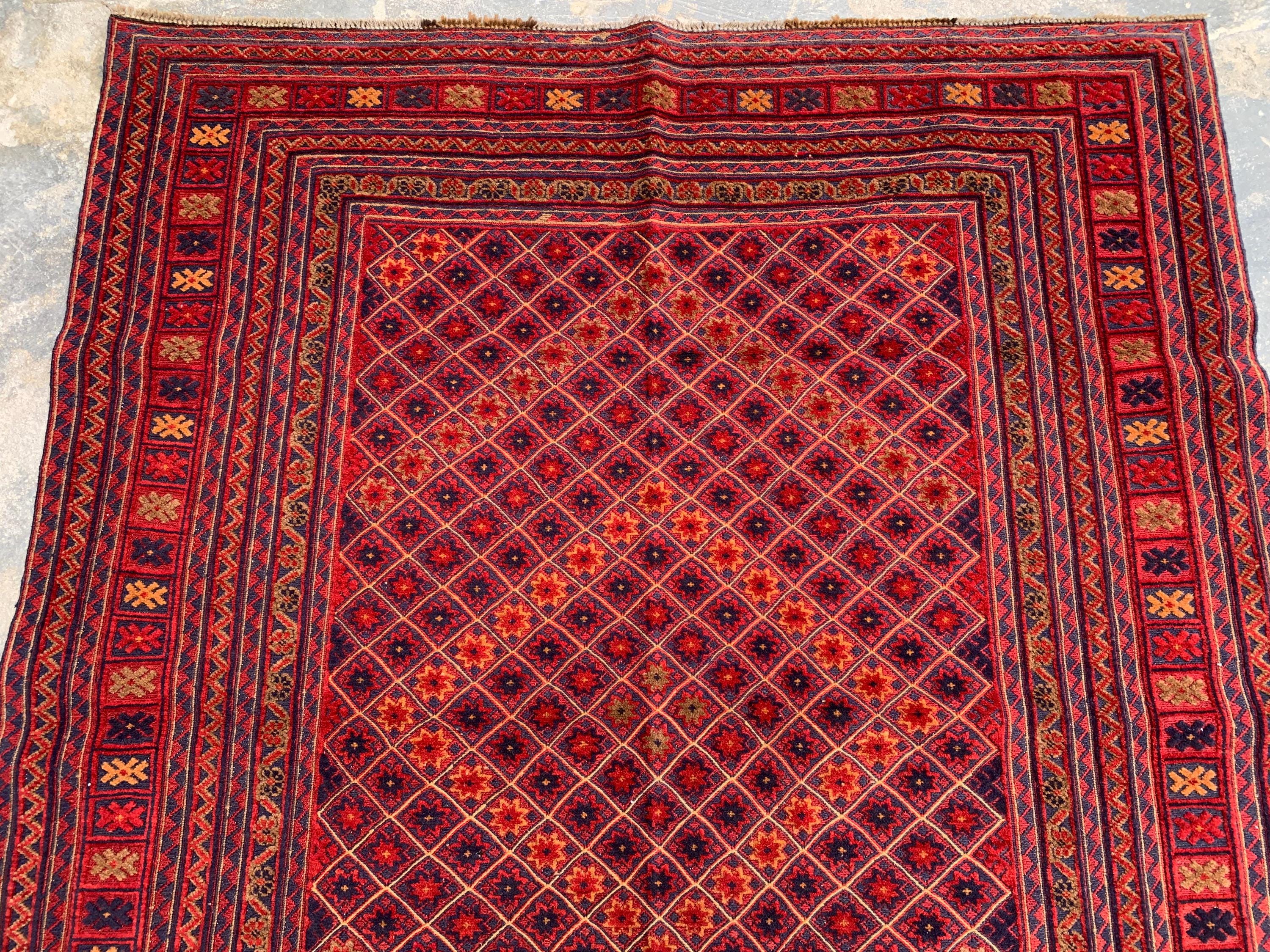 5x6ft, Flatweave Vintage Terracotta Kilim Rug, Turkmen Wool Rug, Afghan Geometric Rug, Living room rug, Bedroom rug, Farmhouse rug 185x150cm