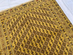 5.4x5ft, Flatweave Golden Yellow Kilim Rug, Turkmen Wool Rug, Afghan Handwoven Rug, Living Room Rug, Bedroom Rug, Farmhouse Rug 167x154 cm