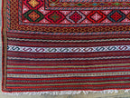 7x9ft, Kilim Rug –Turkmen Handwoven Wool Area Rug – Boho Tribal Geometric Carpet– Afghan Flatweave Rug – Large Living Room Decor 278x186 cm