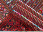 7x9ft, Kilim Rug –Turkmen Handwoven Wool Area Rug – Boho Tribal Geometric Carpet– Afghan Flatweave Rug – Large Living Room Decor 278x186 cm
