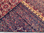 7x9ft, Vintage Afghan Kilim Rug – Handwoven Wool Tribal Carpet – Red Geometric Flatweave – Large Boho Area Rug – Ethnic Living Room Decor