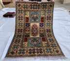 Handwoven Beljik Naksha Rug 5.1x3 ft – Vintage Tribal Wool Area Rug – Afghan Nomadic Carpet – Boho Oriental Home Decor – Small Handmade Rug