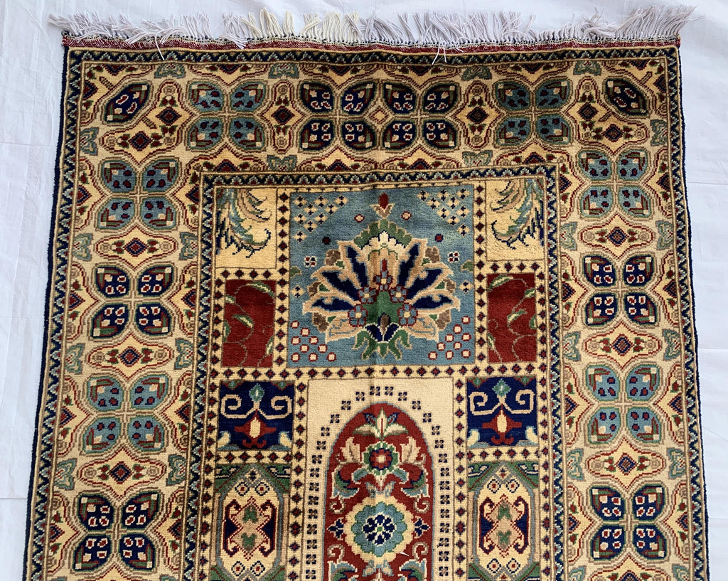 Handwoven Beljik Naksha Rug 5.1x3 ft – Vintage Tribal Wool Area Rug – Afghan Nomadic Carpet – Boho Oriental Home Decor – Small Handmade Rug