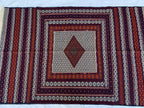 Antique Kilim Rug 6.2x3.11ft –Handmade Wool Tribal Carpet, Grey and Red Vintage Runner, Persian Boho Decor, Rustic Area Rug, Collectible Rug