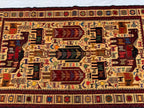 Pictorial Vintage Rug 5.6x4.1 ft – Handmade Wool Animal Scene Carpet, Tribal Wall Hanging, Persian Boho Decor, Rustic Art Rug, Farmhouse rug