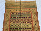 80-Year-Old Vintage Herati Kilim Rug 5.5x3.8 ft | Antique Afghan Flatweave | Collectible Tribal Carpet | Boho Area Rug or Farmhouse rug