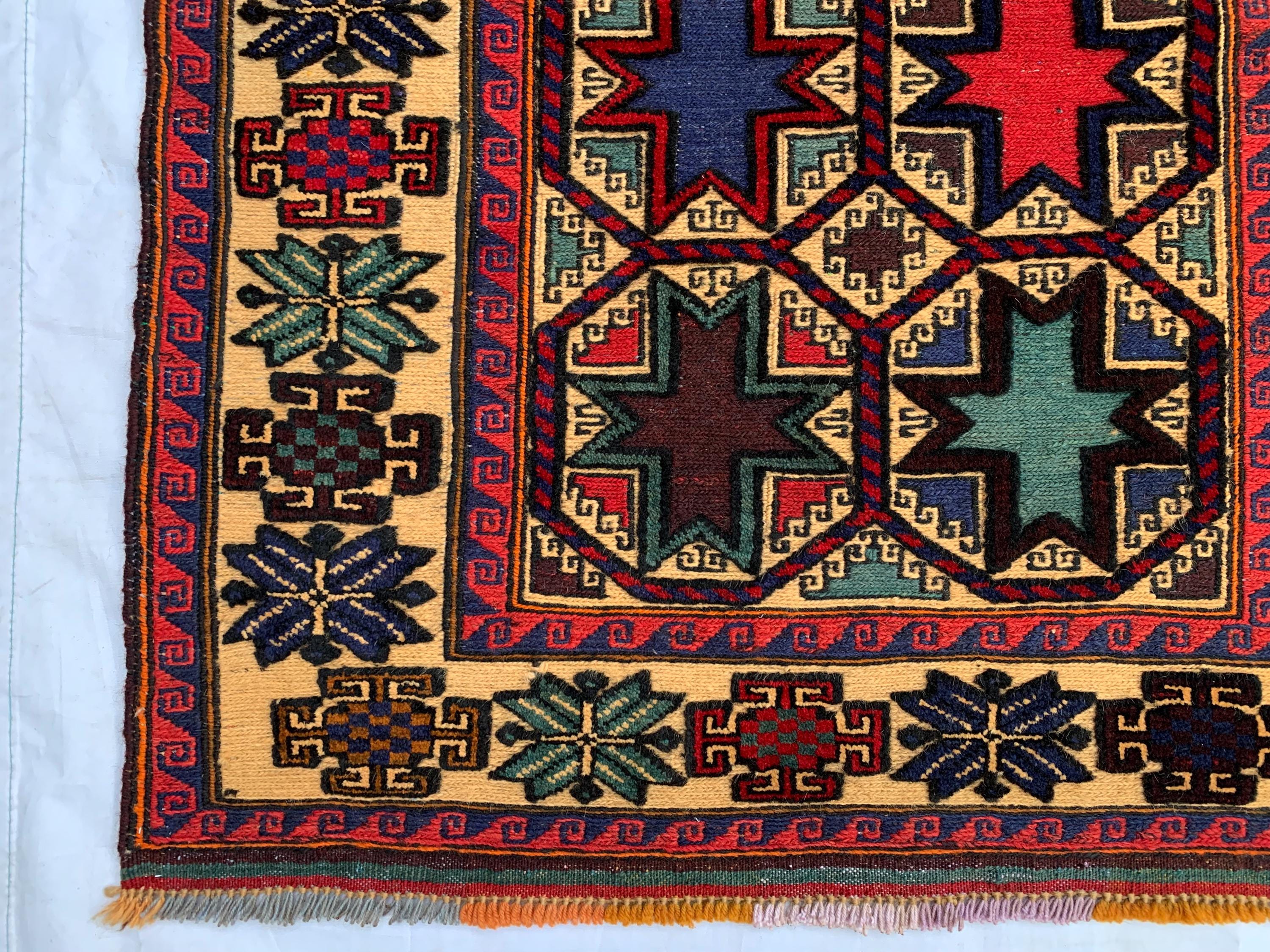 Vintage Kilim Rug 5x3 | Handwoven Tribal Runner | Geometric Boho Rug | Oriental Wool Carpet | Rustic Entryway Decor, Collectible Antique Rug