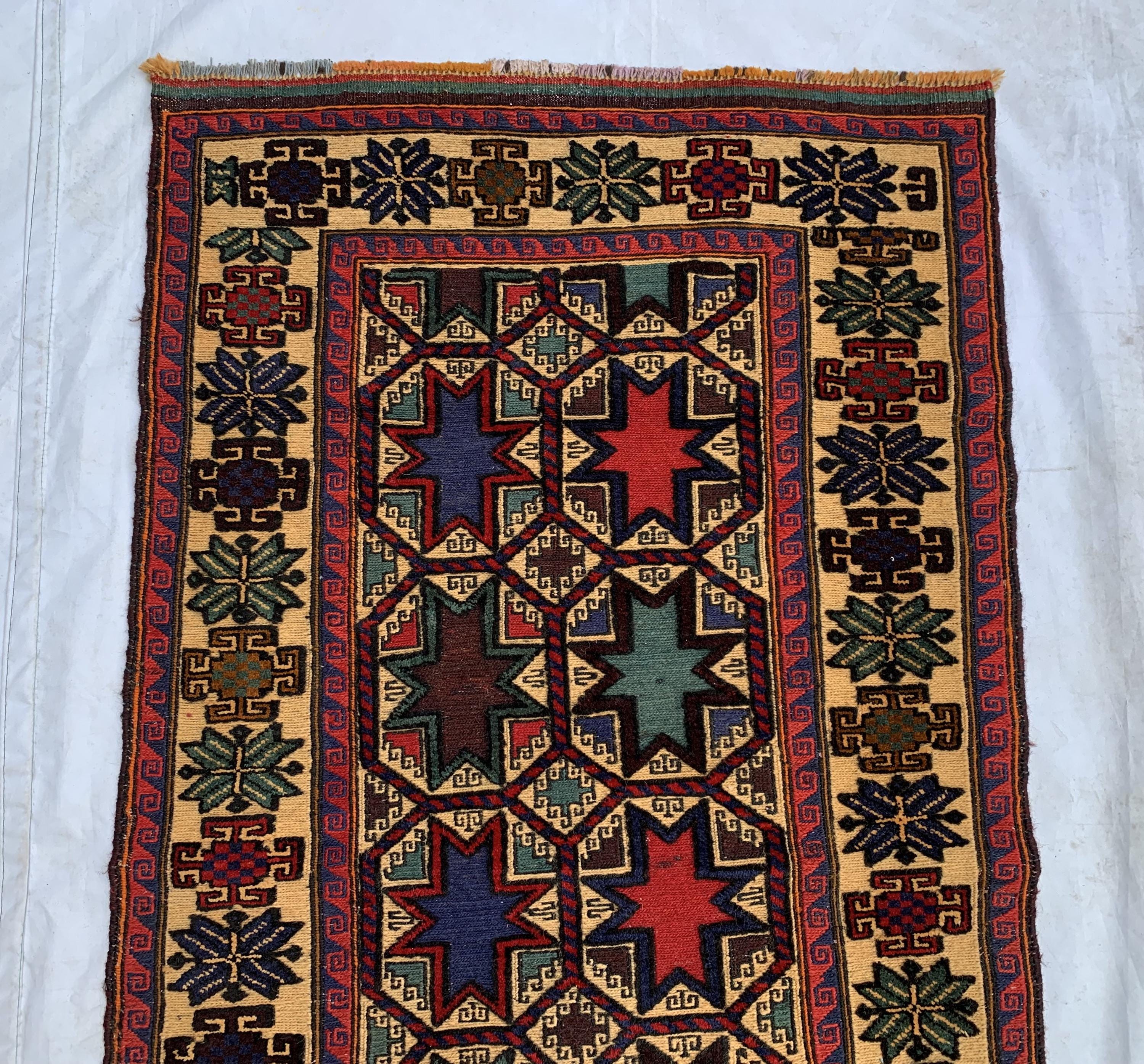 Vintage Kilim Rug 5x3 | Handwoven Tribal Runner | Geometric Boho Rug | Oriental Wool Carpet | Rustic Entryway Decor, Collectible Antique Rug