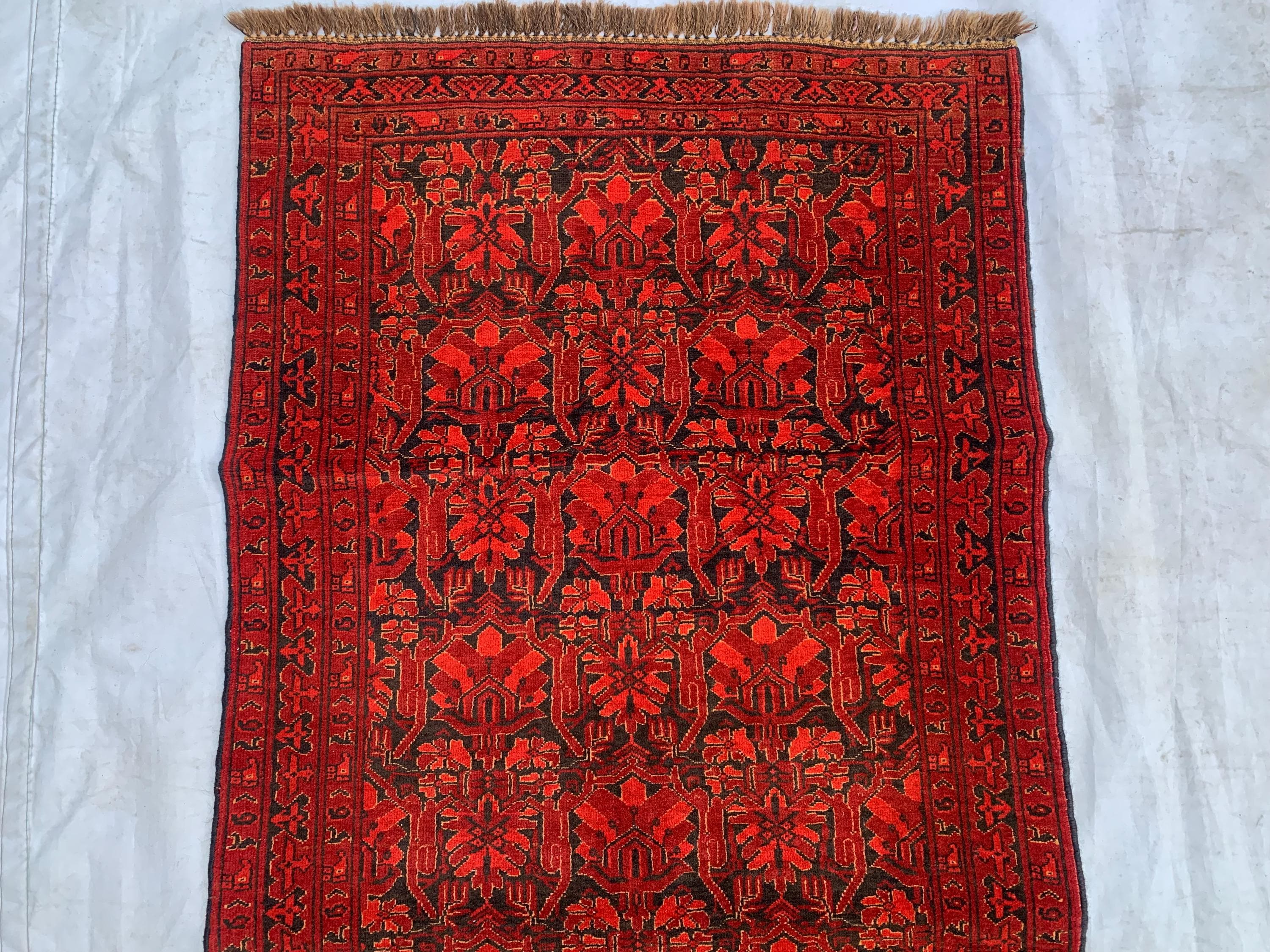 2'8x5'10 Vintage Turkmen Murchak Hallway Rug – Handwoven Tribal Runner, Boho Wool Rug, Oriental Narrow Rug, Rustic Entryway Decor 178x68 cm