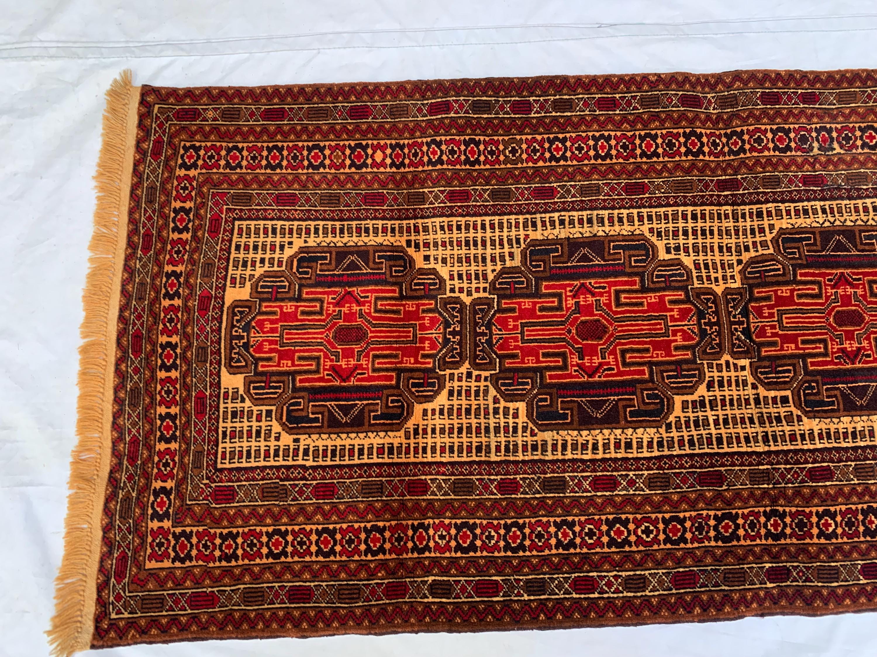 2'9x6'10ft, Vintage Kurki Hallway Runner Rug – Handwoven Tribal Wool Rug, Narrow Boho Runner, Rustic Entryway Carpet, Oriental Area Rug
