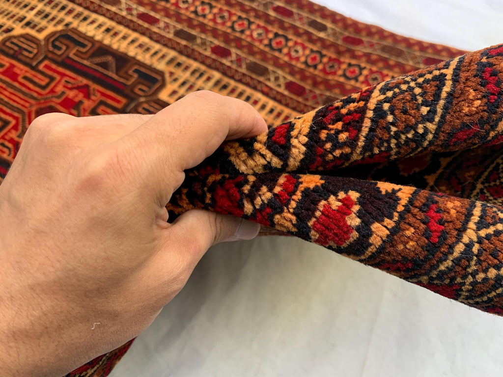 2'9x6'10ft, Vintage Kurki Hallway Runner Rug – Handwoven Tribal Wool Rug, Narrow Boho Runner, Rustic Entryway Carpet, Oriental Area Rug