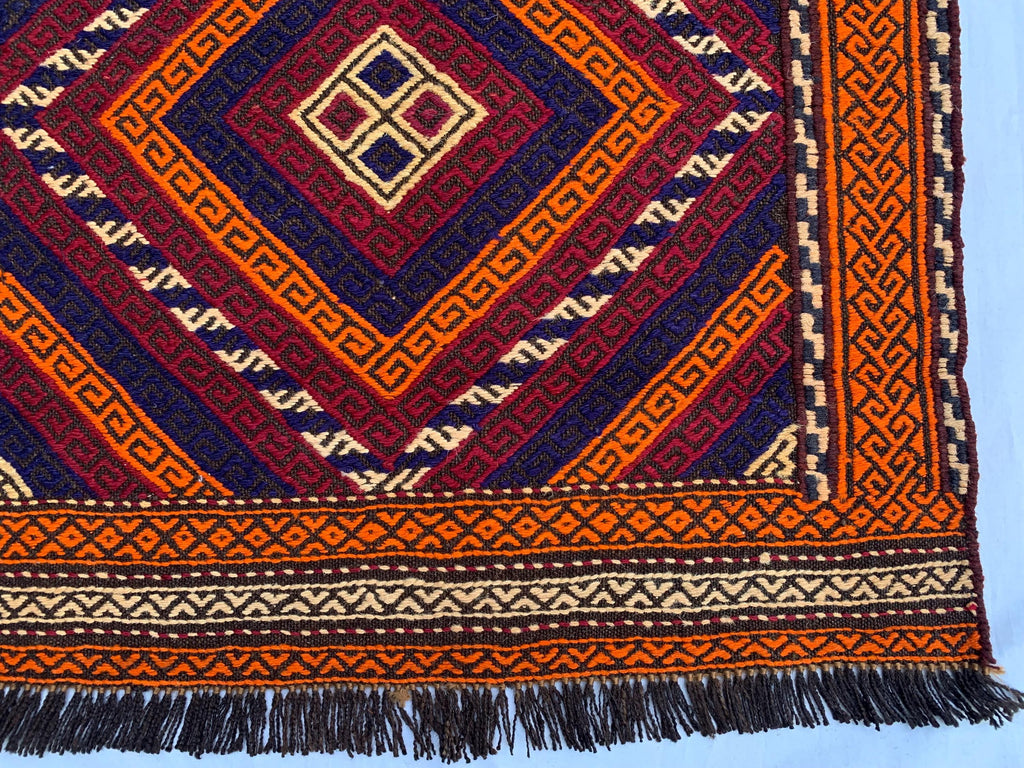 2'1x7'4ft, Vintage Kilim Runner Rug – Handwoven Wool Hallway Rug, Narrow Boho Runner, Rustic Turkish Carpet, Tribal Area Rug, Kitchen Rug