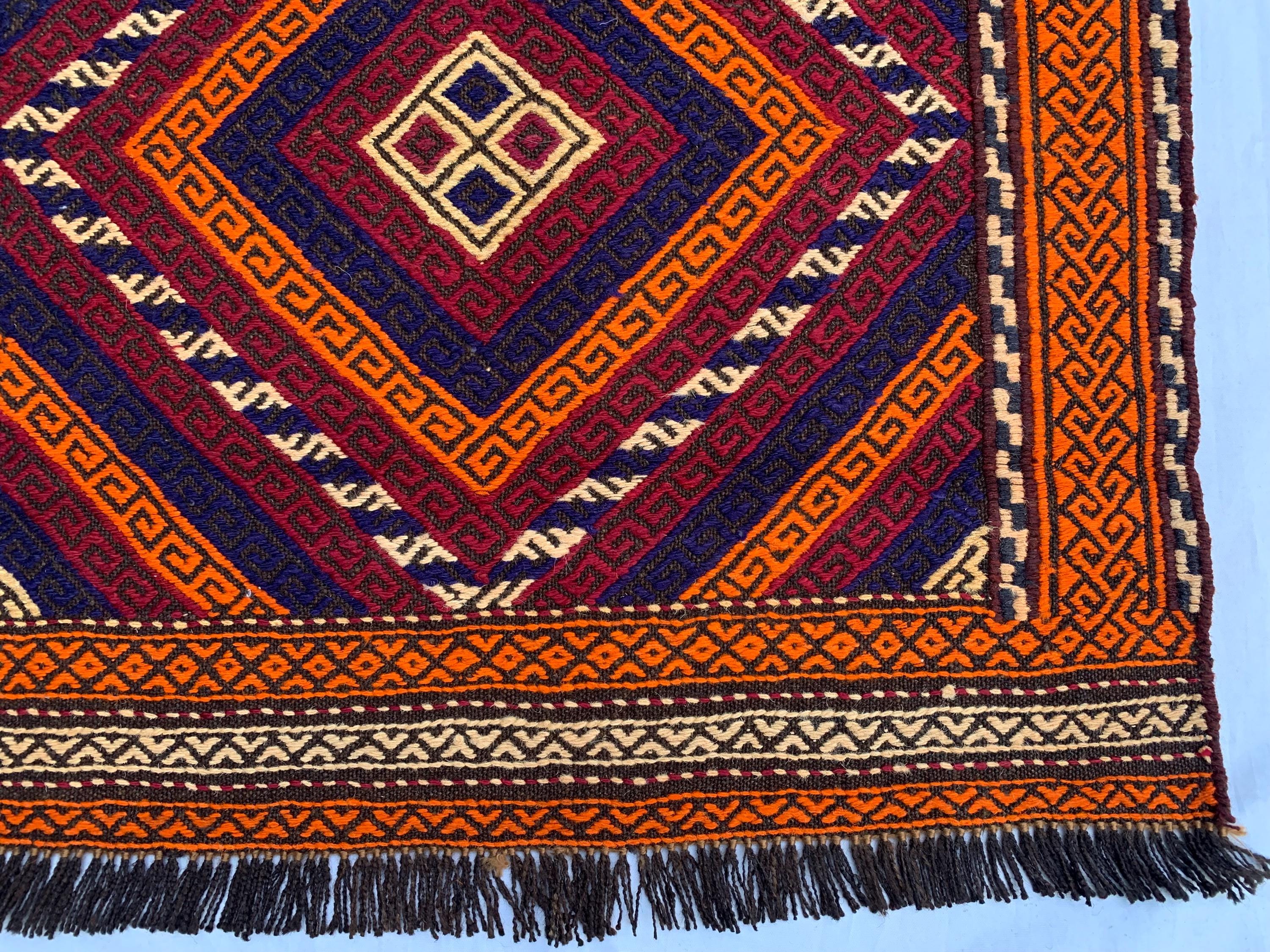 2'1x7'4ft, Vintage Kilim Runner Rug – Handwoven Wool Hallway Rug, Narrow Boho Runner, Rustic Turkish Carpet, Tribal Area Rug, Kitchen Rug