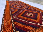 2'1x7'4ft, Vintage Kilim Runner Rug – Handwoven Wool Hallway Rug, Narrow Boho Runner, Rustic Turkish Carpet, Tribal Area Rug, Kitchen Rug