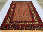 Collectible Vintage Herati Kilim Rug – Handwoven Persian Runner 4x6ft –Unique Wool Gift Idea, Perfect for Bedroom, Living room 185x124cm