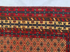 Collectible Vintage Herati Kilim Rug – Handwoven Persian Runner 4x6ft –Unique Wool Gift Idea, Perfect for Bedroom, Living room 185x124cm