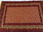 Collectible Vintage Herati Kilim Rug – Handwoven Persian Runner 4x6ft –Unique Wool Gift Idea, Perfect for Bedroom, Living room 185x124cm