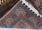 4.5x2.11 Handwoven Beljik Bukhara Prayer Rug – Turkmen Vintage Wool Islamic Mat, Red Tribal Design, Muslim Prayer Carpet, Muslim Gift