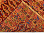 Vintage Herati Kilim Rug 3'5x4'2ft – Handwoven Wool Wall Hanging, Tribal Flatweave Rug, Boho Accent Carpet, Persian Small Decor 130x107cm