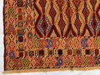 Vintage Herati Kilim Rug 3'5x4'2ft – Handwoven Wool Wall Hanging, Tribal Flatweave Rug, Boho Accent Carpet, Persian Small Decor 130x107cm