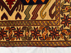 4x6ft, Vintage Baluchi Rug – Turkmen Handwoven Wool Tribal Area Rug, Persian Nomadic Carpet, Boho Decor, Geometric Oriental Rug, Bedroom Rug