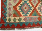 Large Handwoven Afghan Kilim Rug, 9.10x6.7ft, Flatweave Turkmen Wool Area Rug, Multicolor Kilim Rug, Rug for Farmhouse, Picnic Outdoor Use