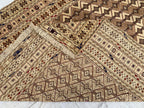 4'9x6'3ft, Herati Kilim Rug – Handmade Flatweave Wool Area Carpet | Persian Tribal Geometric Boho Decor | Large Woven Rug for Living Room