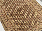 4'9x6'3ft, Herati Kilim Rug – Handmade Flatweave Wool Area Carpet | Persian Tribal Geometric Boho Decor | Large Woven Rug for Living Room