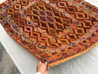 5x6ft, Tribal Kilim Rug – Handmade Wool Flatweave Persian Geometric Carpet | Boho Ethnic Area Rug for Living Room, Entryway or Wall Decor