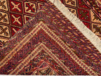 Handwoven Tribal Traditional Afghan Rug, 5.4x4.4ft, Turkmen Wool Area Rug, Rug for bedroom, Office, Boho home decor