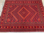 5x6ft, Flatweave Vintage Terracotta Kilim Rug, Turkmen Wool Rug, Afghan Geometric Rug, Living room rug, Bedroom rug, Farmhouse rug 185x150cm