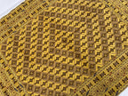 5.4x5ft, Flatweave Golden Yellow Kilim Rug, Turkmen Wool Rug, Afghan Handwoven Rug, Living Room Rug, Bedroom Rug, Farmhouse Rug 167x154 cm