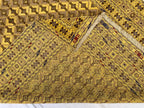 5.4x5ft, Flatweave Golden Yellow Kilim Rug, Turkmen Wool Rug, Afghan Handwoven Rug, Living Room Rug, Bedroom Rug, Farmhouse Rug 167x154 cm