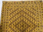 5.4x5ft, Flatweave Golden Yellow Kilim Rug, Turkmen Wool Rug, Afghan Handwoven Rug, Living Room Rug, Bedroom Rug, Farmhouse Rug 167x154 cm
