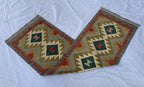 2x7 Hallway Rug, Afghan Handmade Kilim Rug, Turkmen Flatweave Wool Area Rug, Vegetable Dyed Rug, Kilim narrow rug, entryway rug 212x63 cm