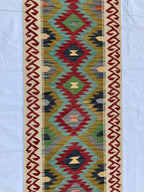 2x6ft, Flatweave Kilim Runner, Afghan Handmade Hallway Rug, Turkmen Wool Area Rug, Vegetable dyed Rug, Narrow Rug Entryway rug 200x67 cm