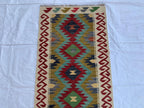 2x6ft, Flatweave Kilim Runner, Afghan Handmade Hallway Rug, Turkmen Wool Area Rug, Vegetable dyed Rug, Narrow Rug Entryway rug 200x67 cm