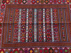 7x9ft, Kilim Rug –Turkmen Handwoven Wool Area Rug – Boho Tribal Geometric Carpet– Afghan Flatweave Rug – Large Living Room Decor 278x186 cm