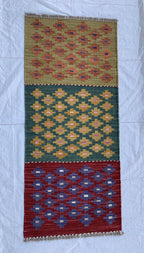 2x5 Short Hallway Kilim Rug, Turkmen Tribal Handmade Wool Area Rug, Flatweave vegetable dyed rug, Perfect for entryway, Kitchen, corridor