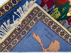 3x5ft, Handwoven Map of Afghanistan, Turkmen Wool Wall Hanging Perfect for Afghan Embassies, Restaurants, Offices In Foreign