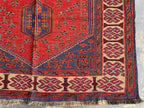 4x6ft Kitchen Rug Vintage Tribal Kilim Rug – Handwoven Wool Rug | Afghan Nomadic Carpet | Geometric Pattern | Boho Decor, Hallway Rug